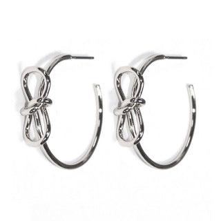 Bow Hoop Earrings