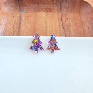 Christmas Tree Studs // Holiday Earrings