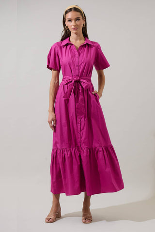 Valery Button Down Maxi Dress