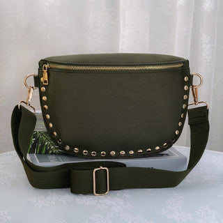 Carina Suede Studded Crossbody Bag