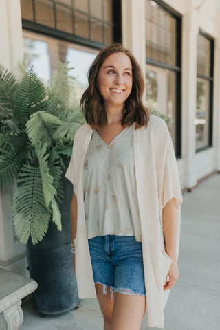 Oversized Drop Shoulder Cardigan