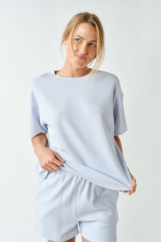 Luxe Sand Wash Rib Classic Tee Set