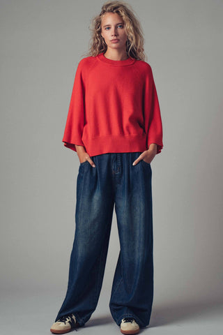 Batwing Sleeve Sweater Top