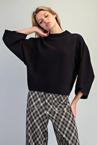 Margie Ribbed Dolman Top
