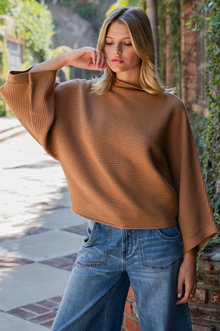Margie Ribbed Dolman Top
