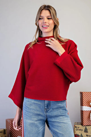 Margie Ribbed Dolman Top