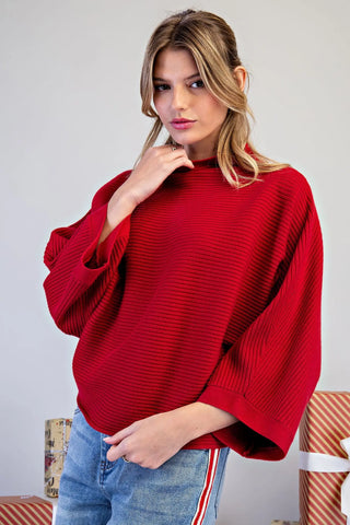 Margie Ribbed Dolman Top