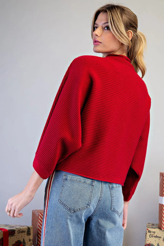 Margie Ribbed Dolman Top