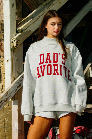 'DAD'S' & 'MOM'S' FAVORITE | Reversible Mock-Neck Sweatshirt