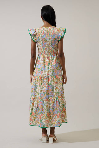 Sunfire Tiered Midi Dress Zamara Floral