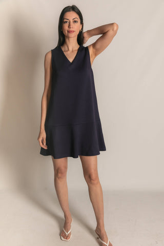 Butter Modal Sleeveless Flutter Skirt Mini Dress