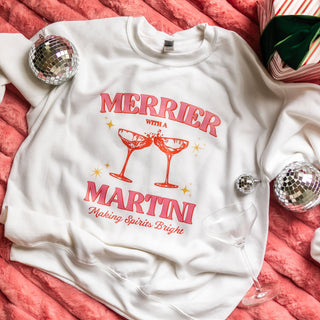 Merrier with a Martini, Graphic Sweatshirt