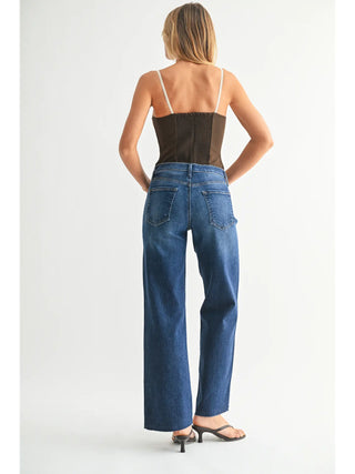 Slim Palazzo Scissor Cut Denim