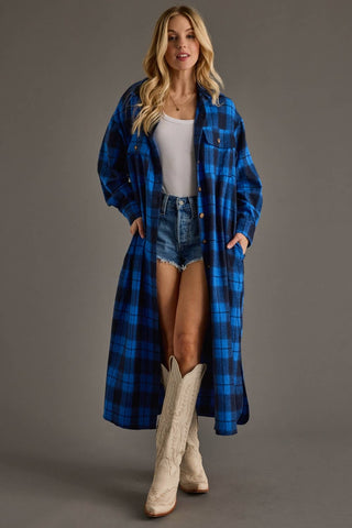 Plaid Long Shacket