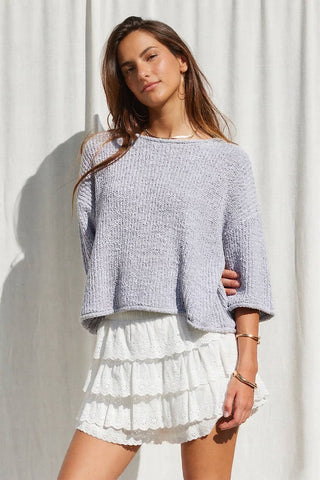 The Favorite 3/4 Sleeve Crew Neck Sweater