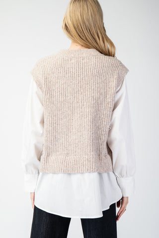 Florian Shirt Layered Sweater Vest Top