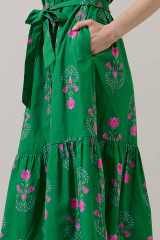 Saura Floral Giles Button Up Midi Dress