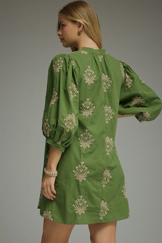 Olivia 3/4 Sleeve Mini Dress