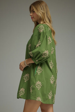 Olivia 3/4 Sleeve Mini Dress