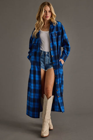 Plaid Long Shacket