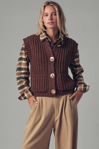 Chunky Knit Sweater Vest