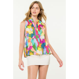 Fiesta Sleeveless Peplum Top