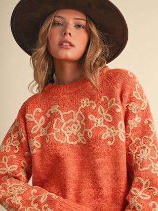 Pam Floral Sweater