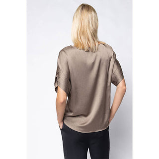 V-neck Blouse With Self Bands Sleeve Detail