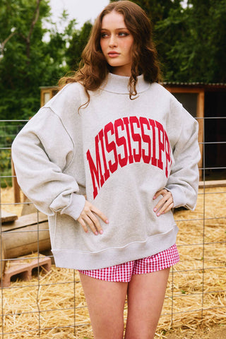 'MISSISSIPPI & MS' Reversible Sweatshirt