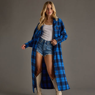 Plaid Long Shacket