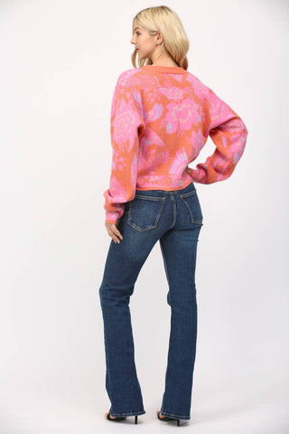 Floral Cropped Cardigan