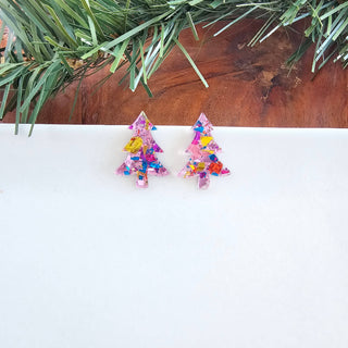 Christmas Tree Studs // Holiday Earrings