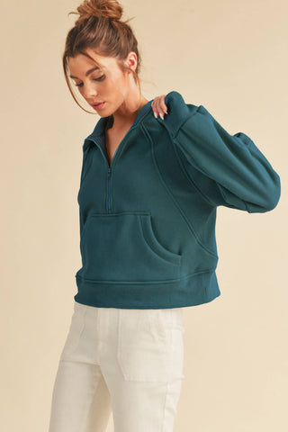 Dove Funnel Neck Half Zip