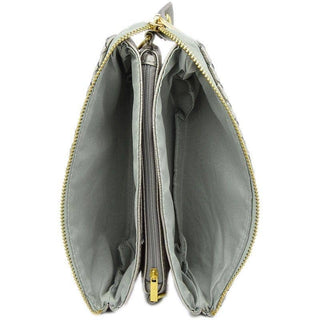 Kathy Woven Three Compartment Clutch/Crossbody Bag
