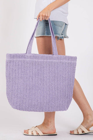 Crochet Straw Tote Bag