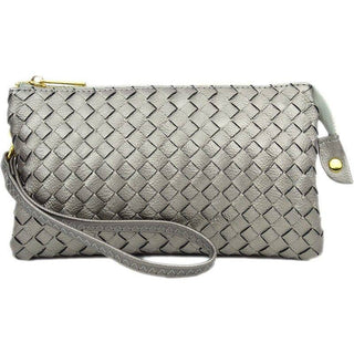 Kathy Woven Three Compartment Clutch/Crossbody Bag