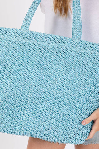 Crochet Straw Tote Bag