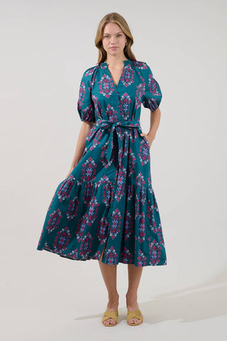 Wynette Tiered Midi Dress Folklore