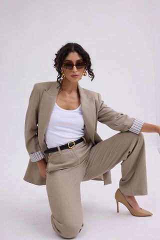 Black Leather Belt w/ Asymmetrical Buckle