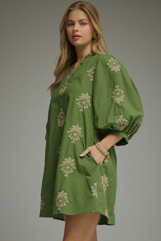 Olivia 3/4 Sleeve Mini Dress
