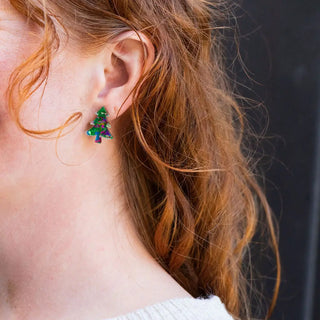 Christmas Tree Studs // Holiday Earrings