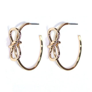 Bow Hoop Earrings