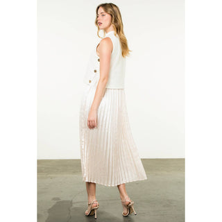 Pleated Skirt Dress