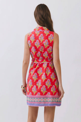 Floral Print Belted Mini Dress