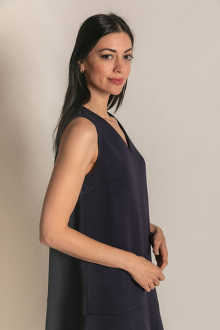 Butter Modal Sleeveless Flutter Skirt Mini Dress