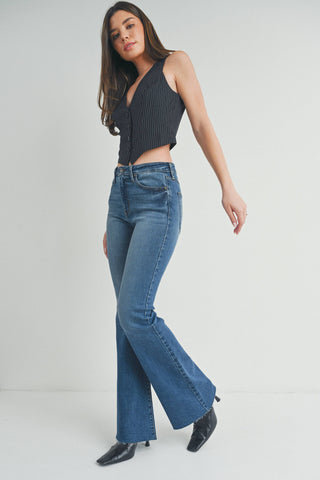 Mid Rise Straight Bootcut Jeans