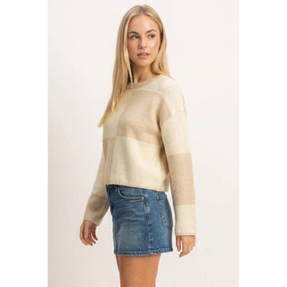 Crew Neck Checkered Sweater