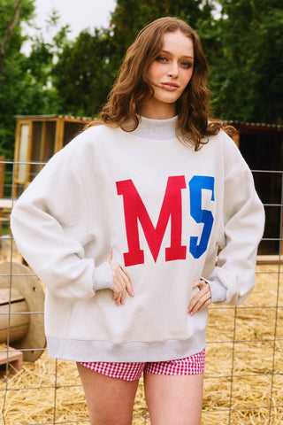 'MISSISSIPPI & MS' Reversible Sweatshirt