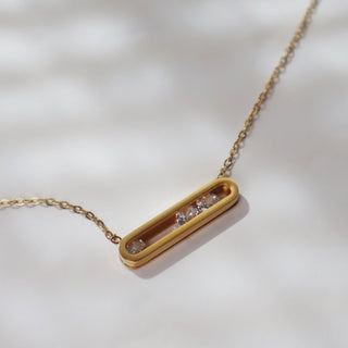 Lumi Bar CZ Necklace