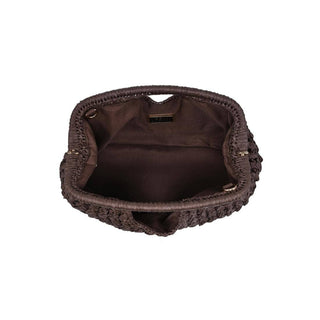 Abigail Straw Clutch Bag With Chain Strap